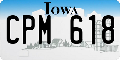 IA license plate CPM618