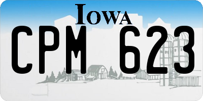 IA license plate CPM623