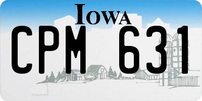 IA license plate CPM631