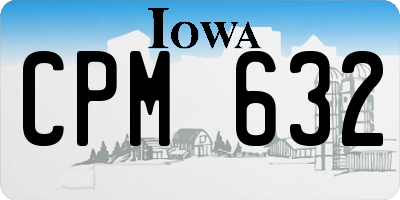 IA license plate CPM632
