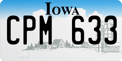 IA license plate CPM633