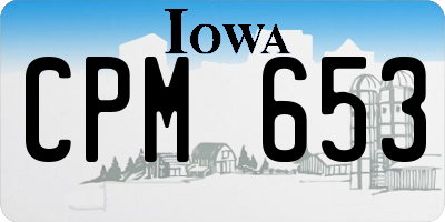 IA license plate CPM653