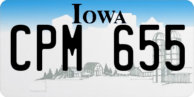 IA license plate CPM655