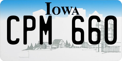 IA license plate CPM660