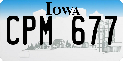 IA license plate CPM677