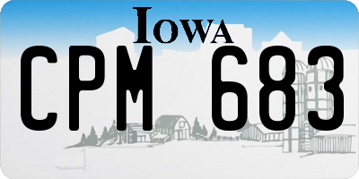 IA license plate CPM683