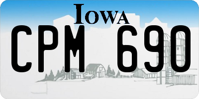 IA license plate CPM690