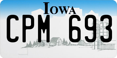 IA license plate CPM693