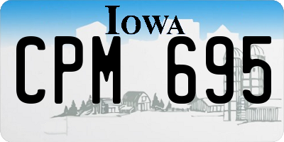 IA license plate CPM695