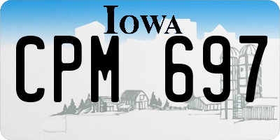 IA license plate CPM697