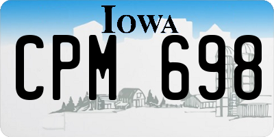 IA license plate CPM698