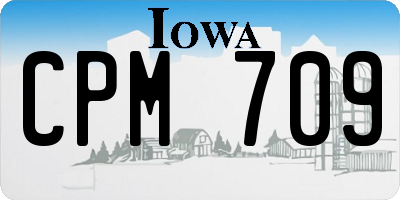 IA license plate CPM709