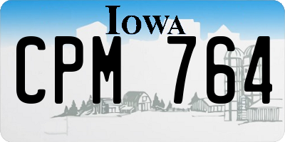 IA license plate CPM764
