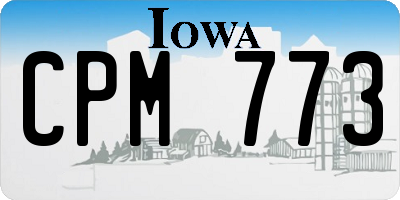 IA license plate CPM773