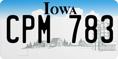 IA license plate CPM783