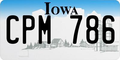 IA license plate CPM786