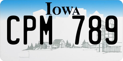 IA license plate CPM789