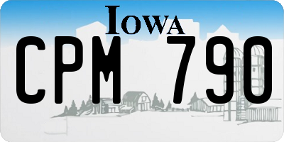 IA license plate CPM790