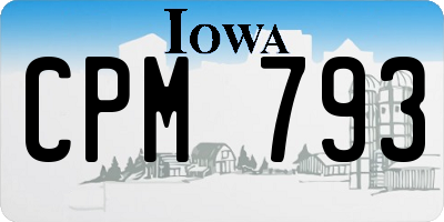 IA license plate CPM793