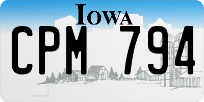 IA license plate CPM794