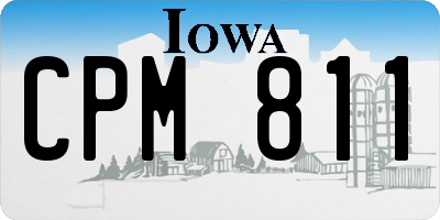 IA license plate CPM811