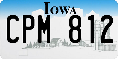 IA license plate CPM812