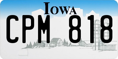 IA license plate CPM818