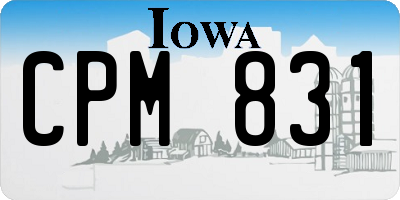 IA license plate CPM831