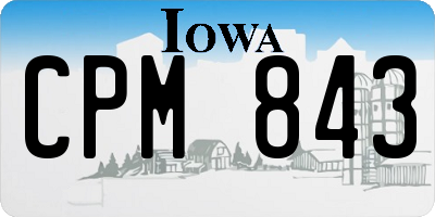 IA license plate CPM843