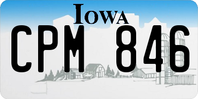 IA license plate CPM846