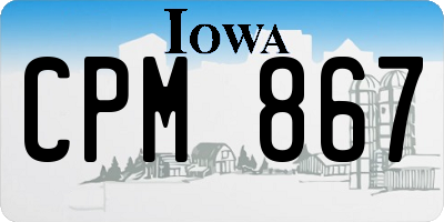 IA license plate CPM867