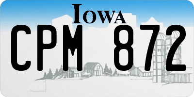 IA license plate CPM872