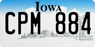 IA license plate CPM884