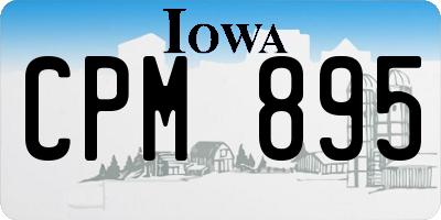 IA license plate CPM895