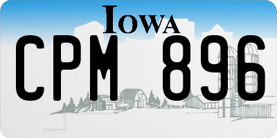 IA license plate CPM896