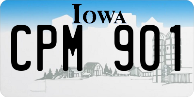 IA license plate CPM901