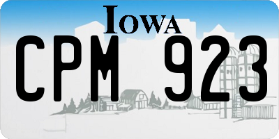 IA license plate CPM923