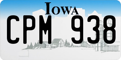 IA license plate CPM938