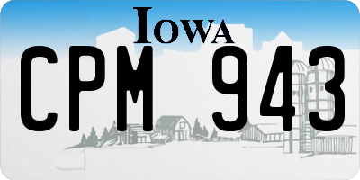 IA license plate CPM943