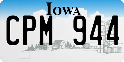 IA license plate CPM944