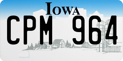 IA license plate CPM964