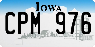 IA license plate CPM976