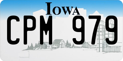 IA license plate CPM979