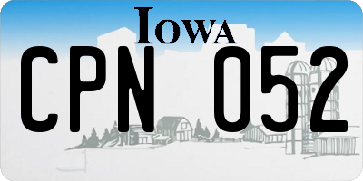 IA license plate CPN052