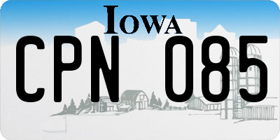 IA license plate CPN085