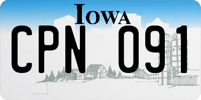 IA license plate CPN091