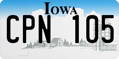 IA license plate CPN105