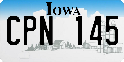 IA license plate CPN145