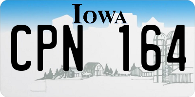 IA license plate CPN164
