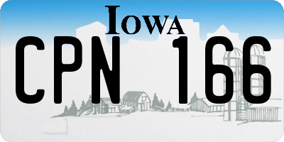 IA license plate CPN166